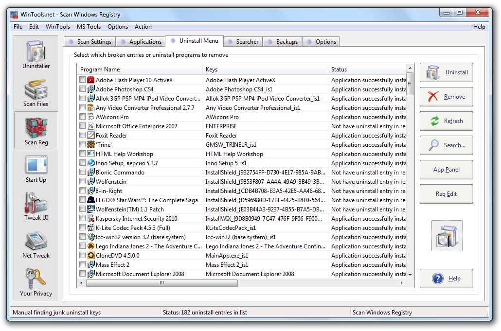 Clean Registry. Windows Registry. Scan Registry. Tweak Registry. Fix