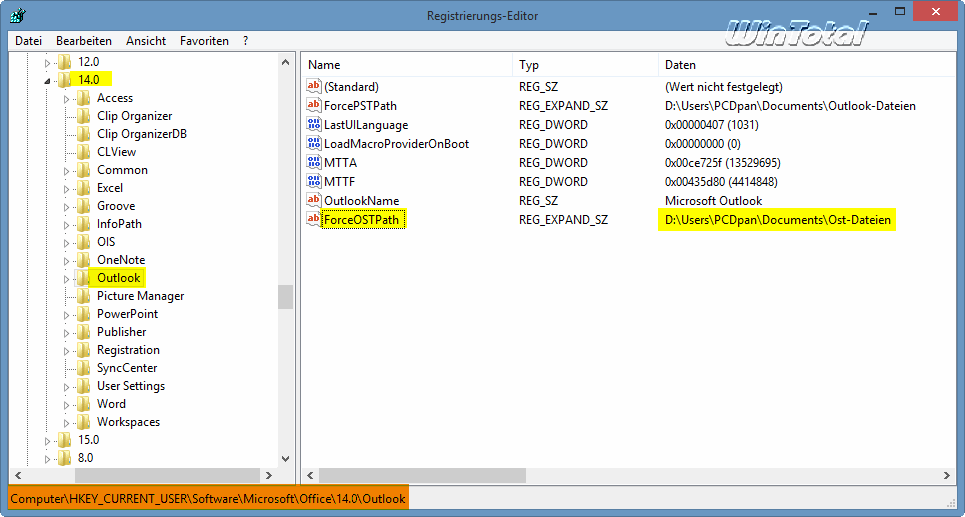 Microsoft Outlook Speicherort von PSTDateien ändern Tipps & Tricks