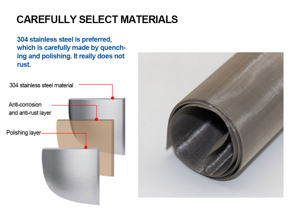 China Stainless Steel Woven Wire Mesh 120 Mesh Fine Mesh Screen Roll