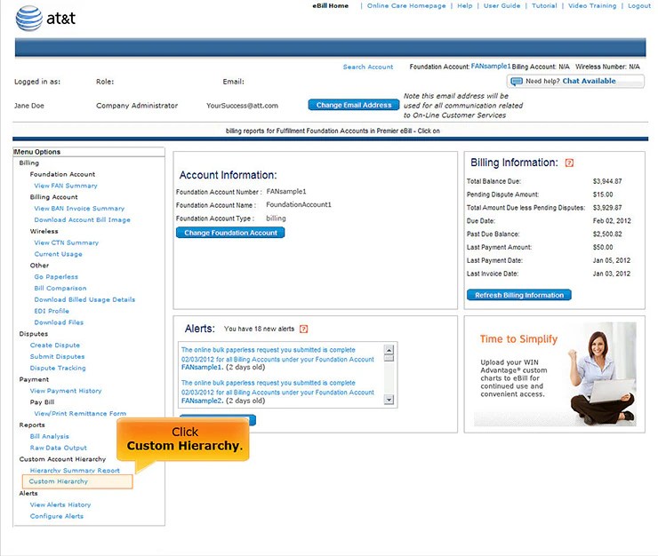 Reset passcode for your wireless account AT&T Business.