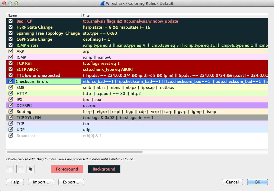 11.3. Packet colorization 11.3. Packet colorization