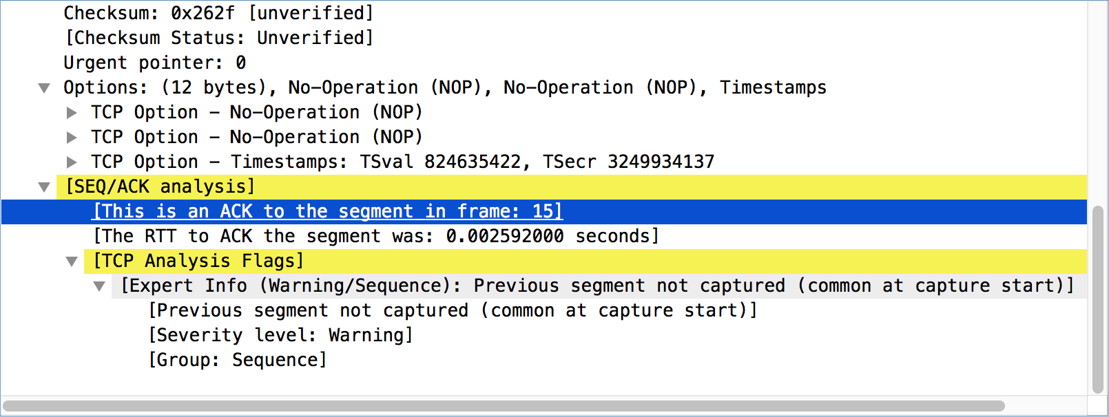 7.5. TCP Analysis