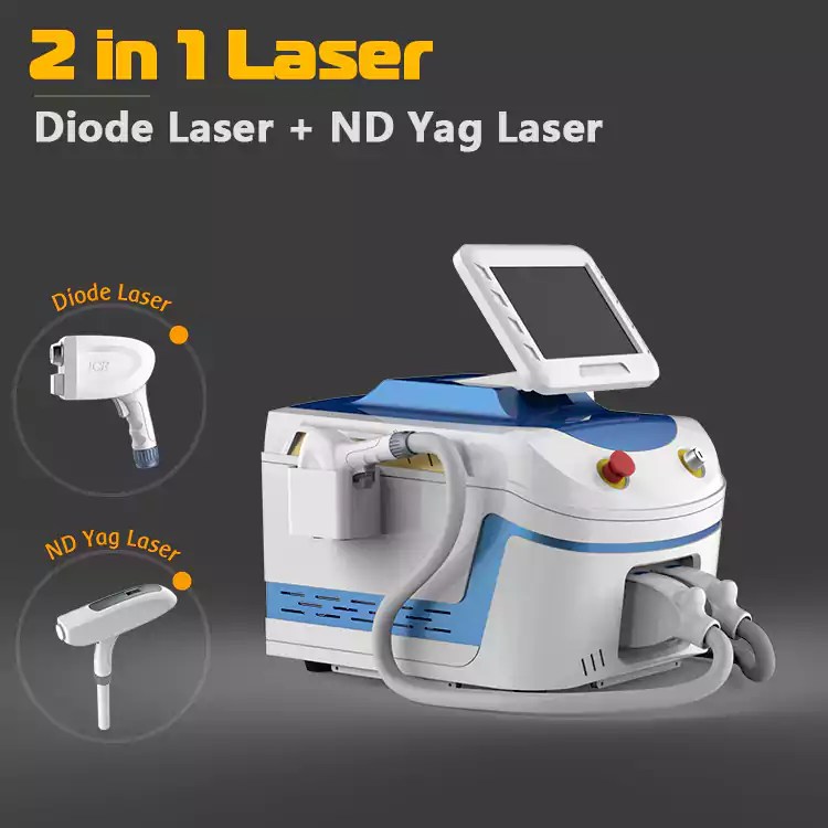 Diode Laser ND Yag Depilation Tattoo Removal Machine Stelle Laser