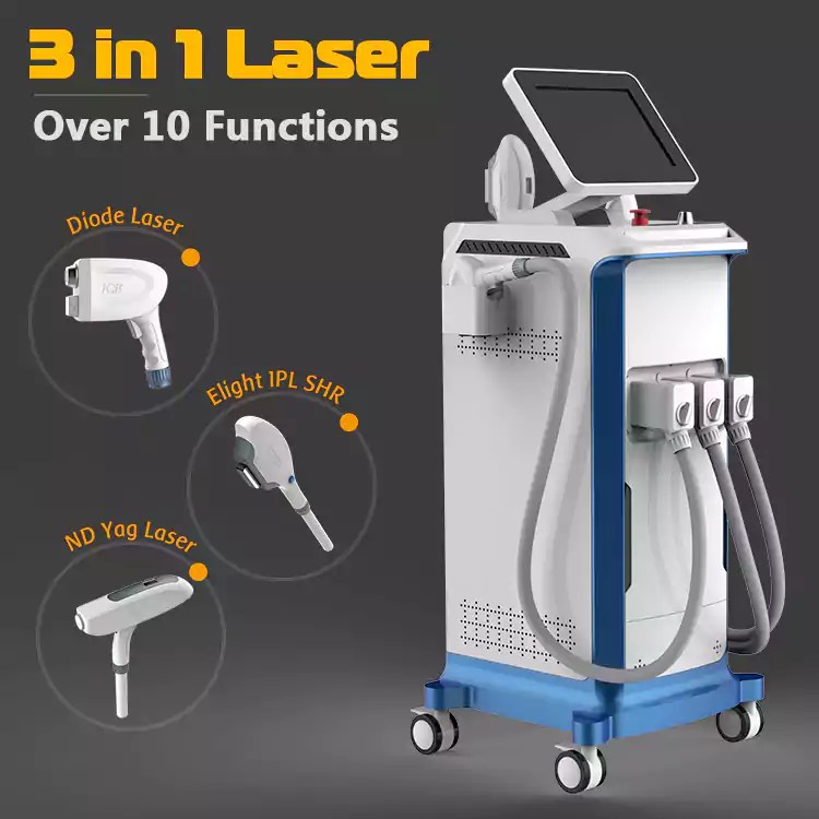 Commercial Laser Hair Removal Machine 3 in 1 System Stelle Laser