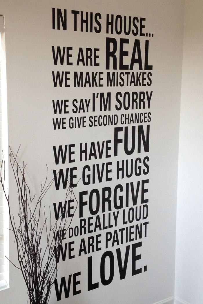 In This House Rules Decal WiseDecor Wall Lettering