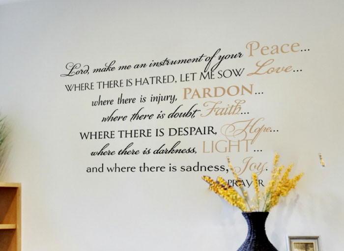 St. Francis of Assisi Prayer Wall Decal