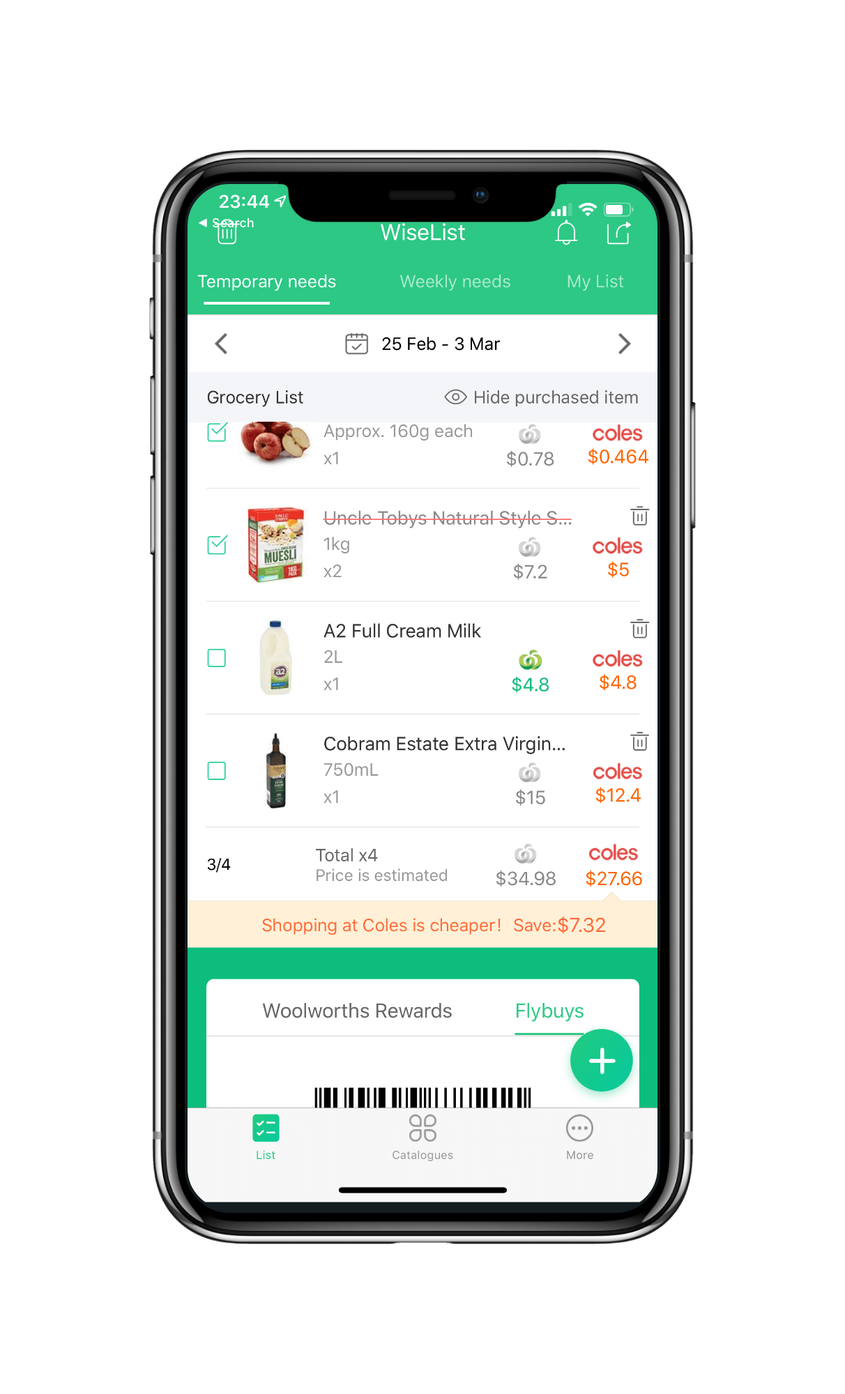 WiseList Save money on create grocery shopping lists