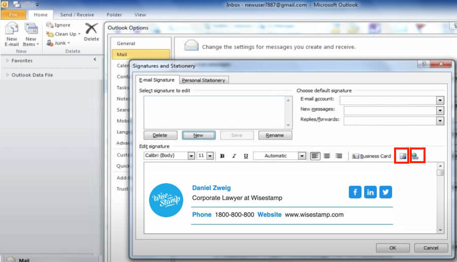 Create an Outlook 2010 email signature [1min guide]
