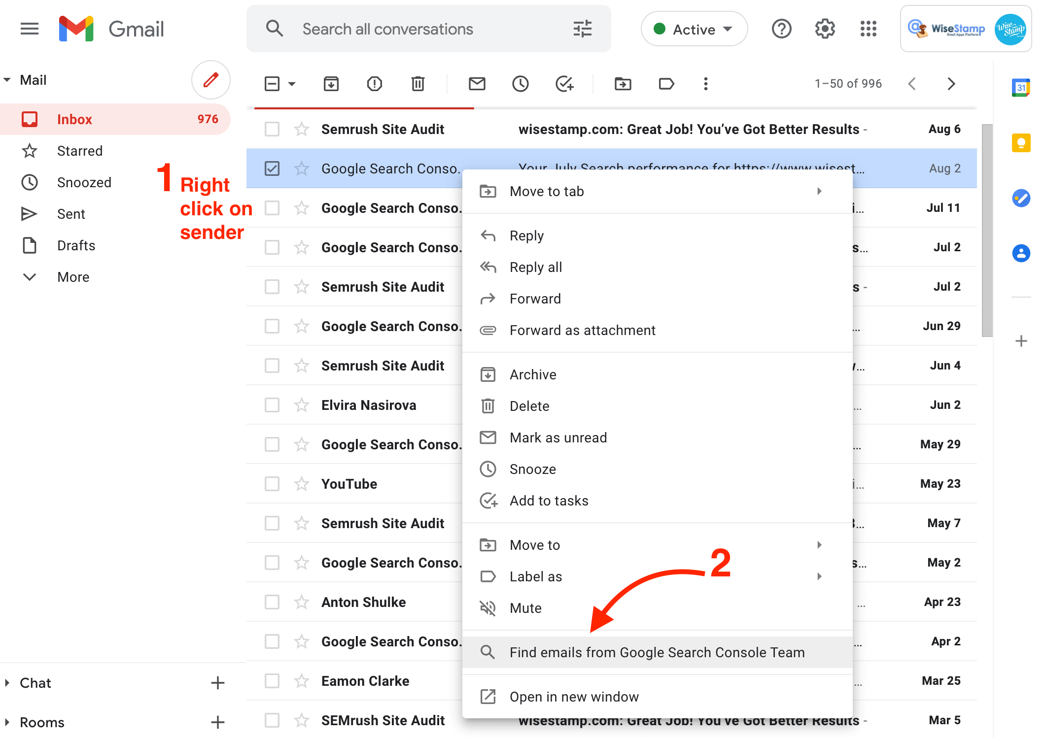 Sort emails in Gmail by date, name, subject, sender & more