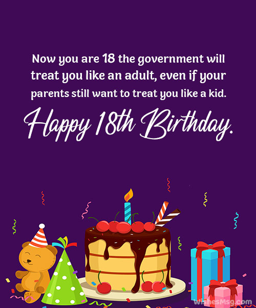 18th Birthday Messages, Wishes and Quotes WishesMsg