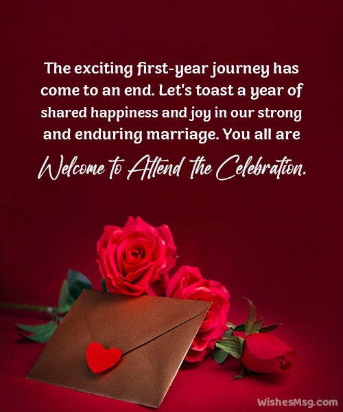 Wedding Anniversary Invitation Messages WishesMsg