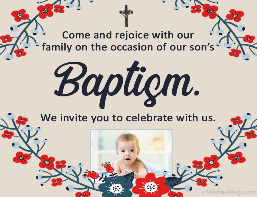 Baptism Invitation Messages And Wordings WishesMsg, 58 OFF