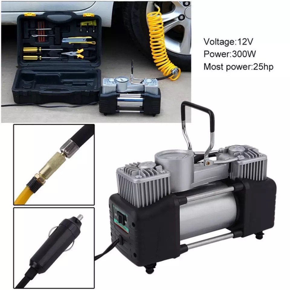 Car Dual Cylinder Air Pump 150W Air Pump Car Air Pump High Power