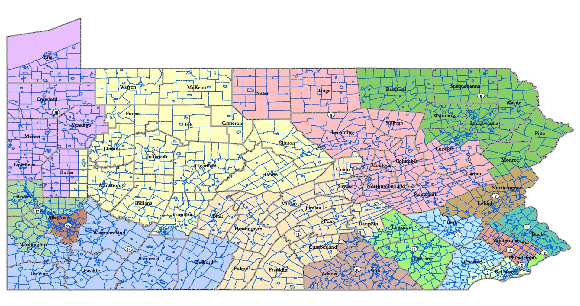 Proposed congressional map advances in Pa. legislature as Wolf, top