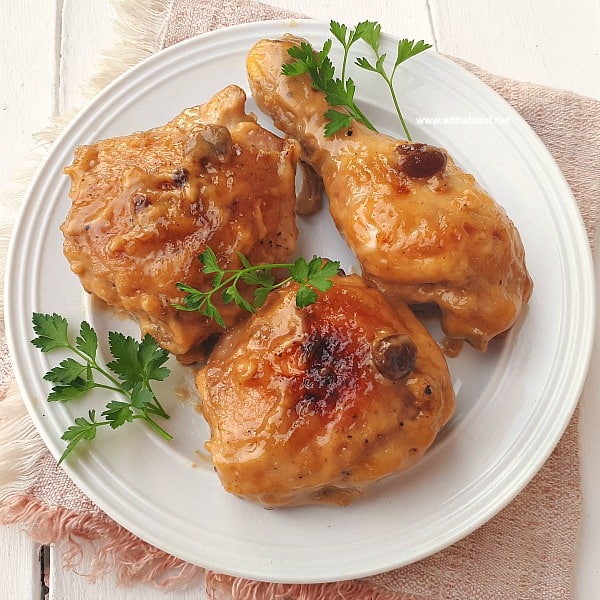 Sticky Raisin Chicken With A Blast
