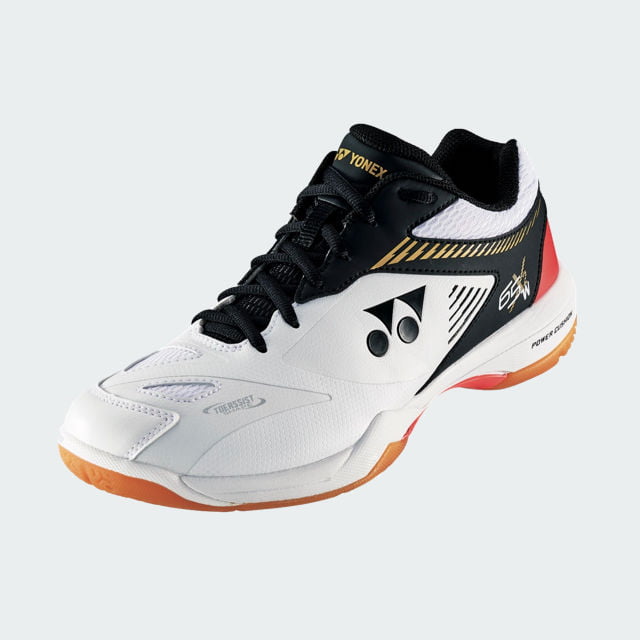 Yonex Power Cushion 65 X 2 (White/Black) Wide indoor court shoes from