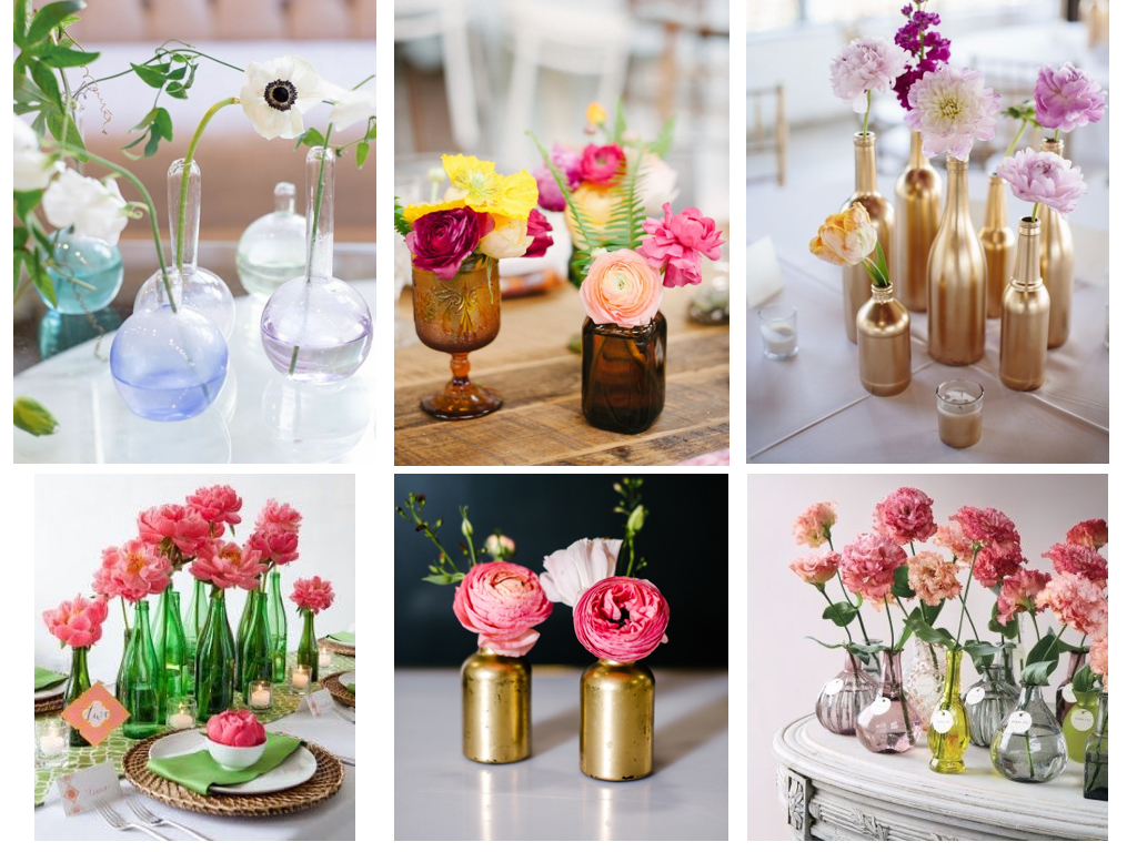 Simple Summer Flowers Single Bud Vases Witten Kitchen