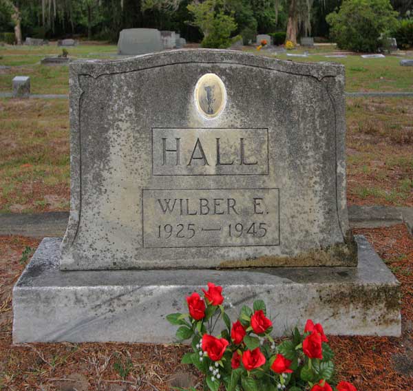 Wilber E. Hall Gravestone, Evergreen Cemetery