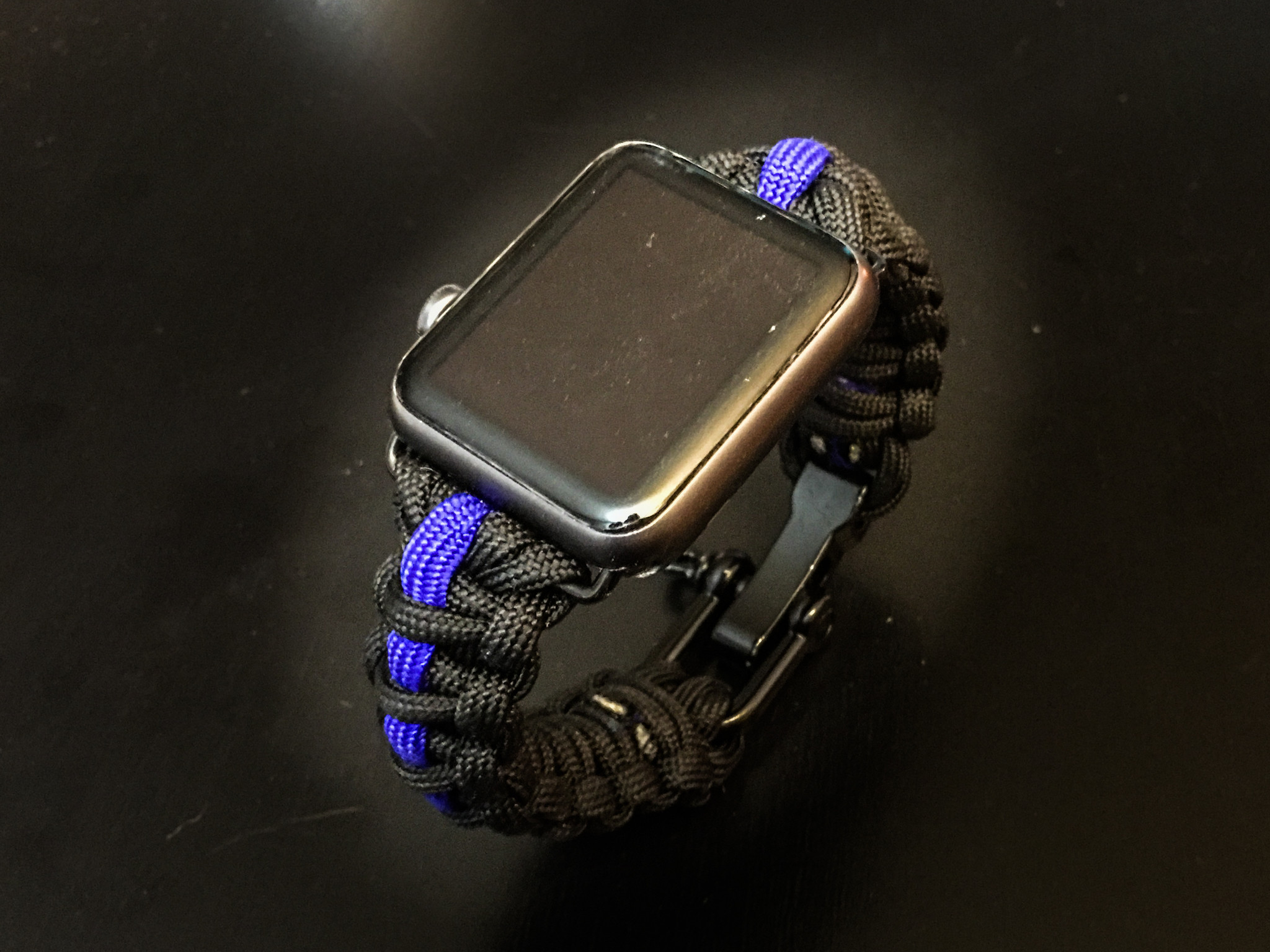 Apple Watch Paracord Band Thin Blue Line Style, Police, Law