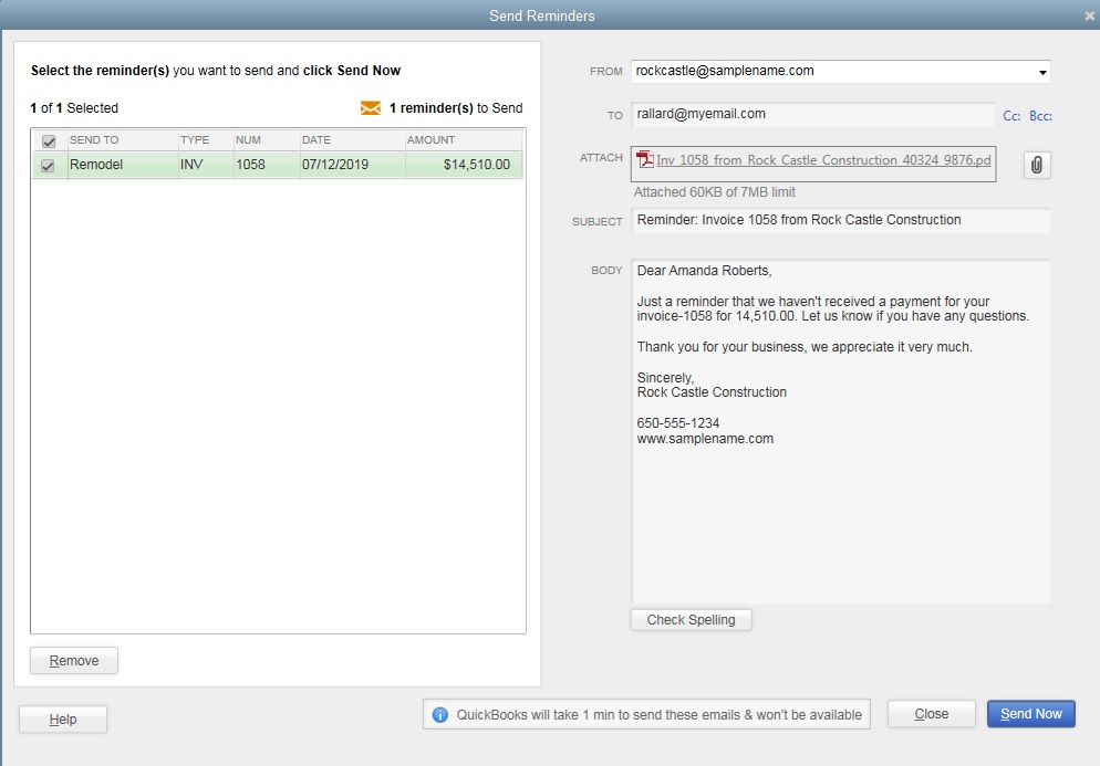 How to Send Overdue Automated Invoice Reminders in QBO