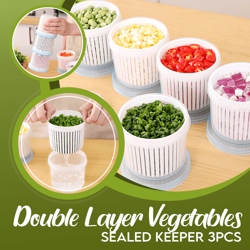 Double Layer Vegetables Sealed Keeper 3PCS Buy 70 Off Wizzgoo