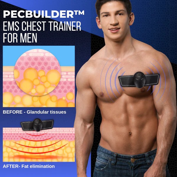 PecBuilder™ EMS Chest Trainer for Men W i z z g o o . c o m
