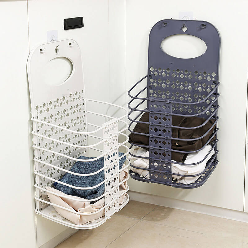 Wallmounted foldable laundry basket Wizzgoo Shop