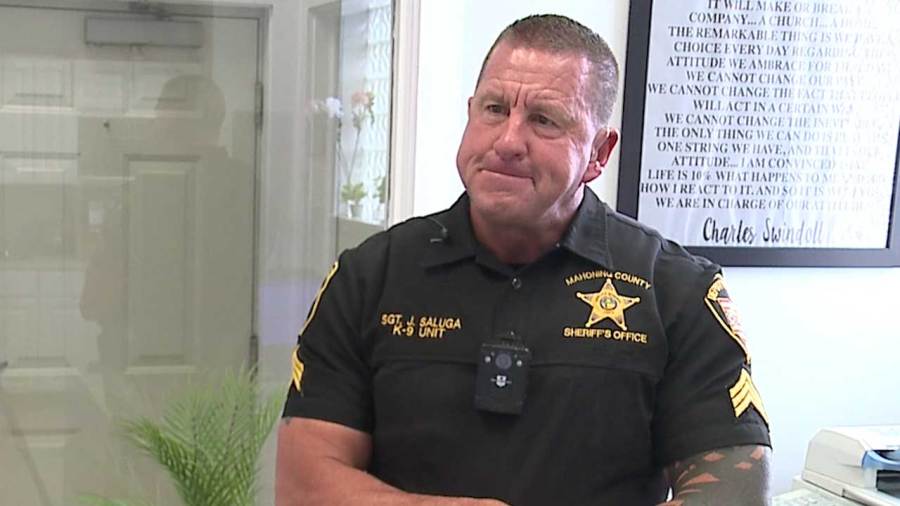 Mahoning County Sheriff's Office's Sgt. Jeff Saluga reacts to Texas(03)