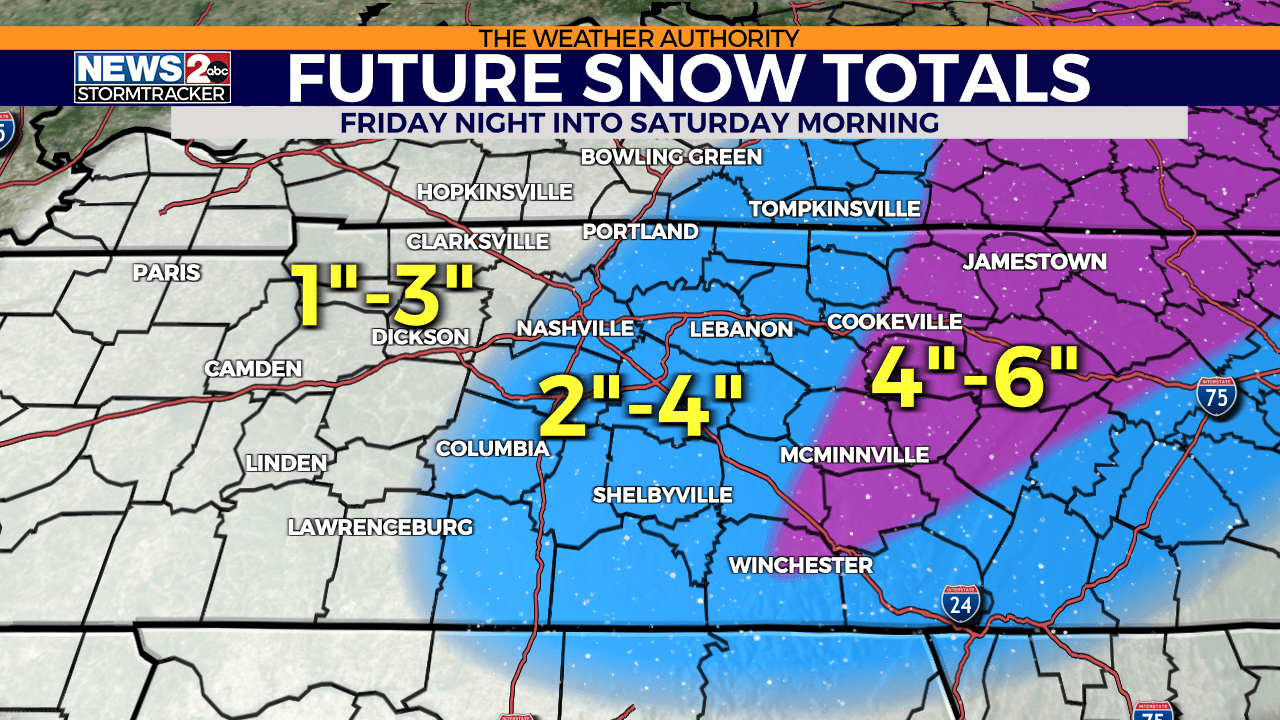 TN Winter Storm Warning How much snow will Tennessee get?