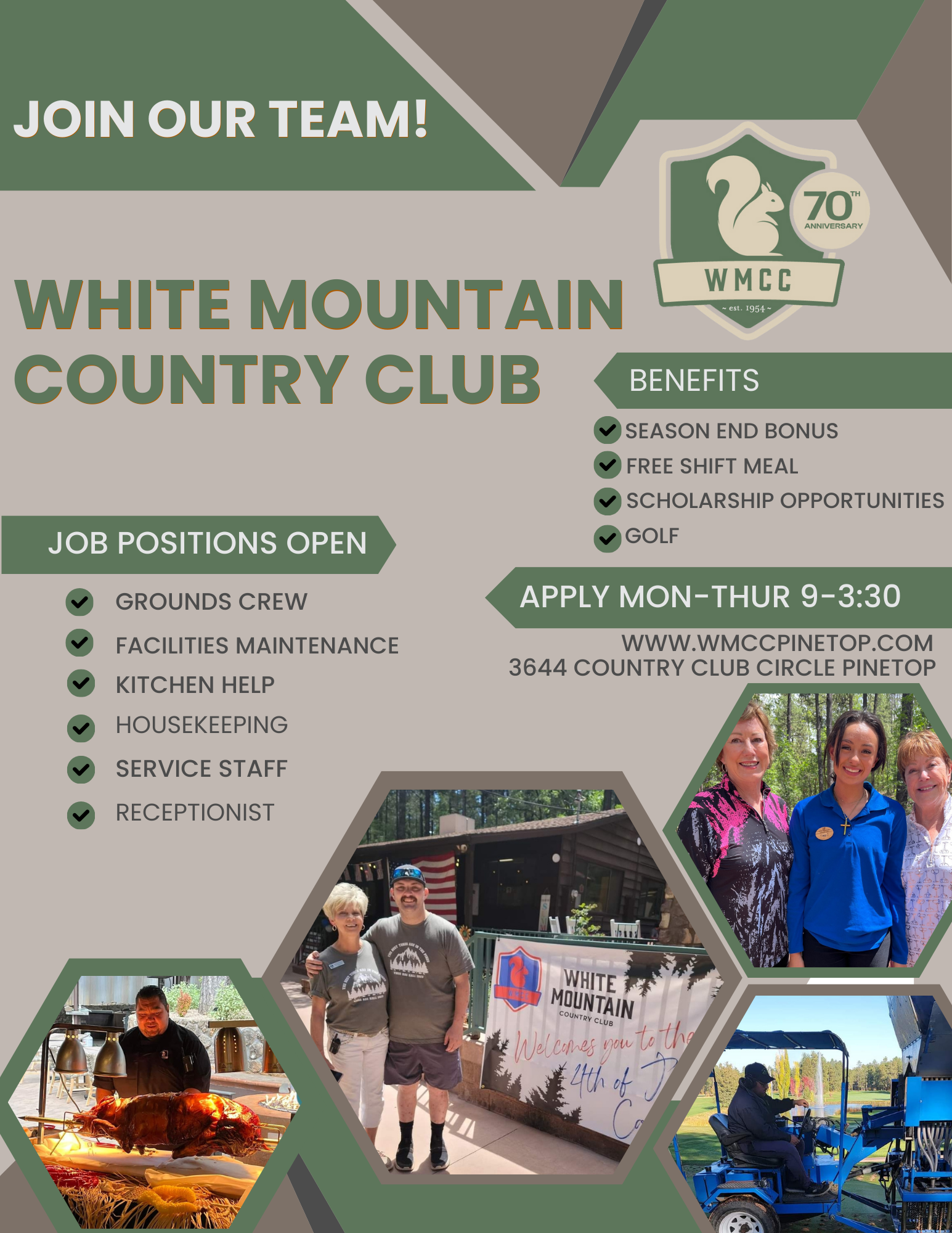 White Mountain Country Club Employment Opportunities