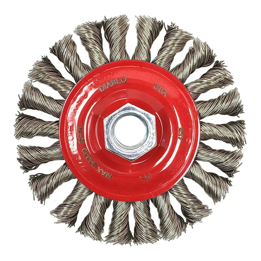 Diablo 4inch Full Cable Twist Wire Grinder Brush/Wheel for Metal Rust