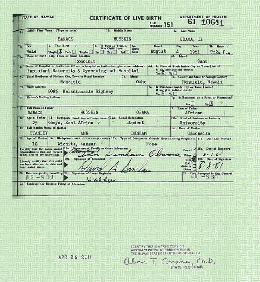 If Arpaio's right, where's 'The REAL Birth Certificate'?