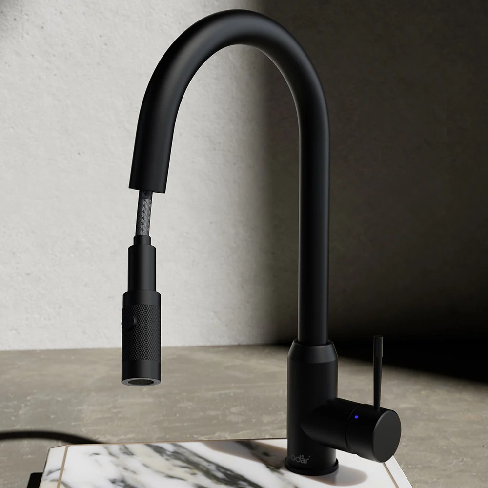 Wodar Flex Pull Out Kitchen Sink Mixer Matt Black