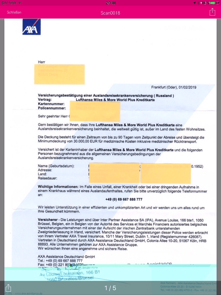 Auslandsreise Krankenversicherung halbes Jahr Wohnmobil Forum Seite 1