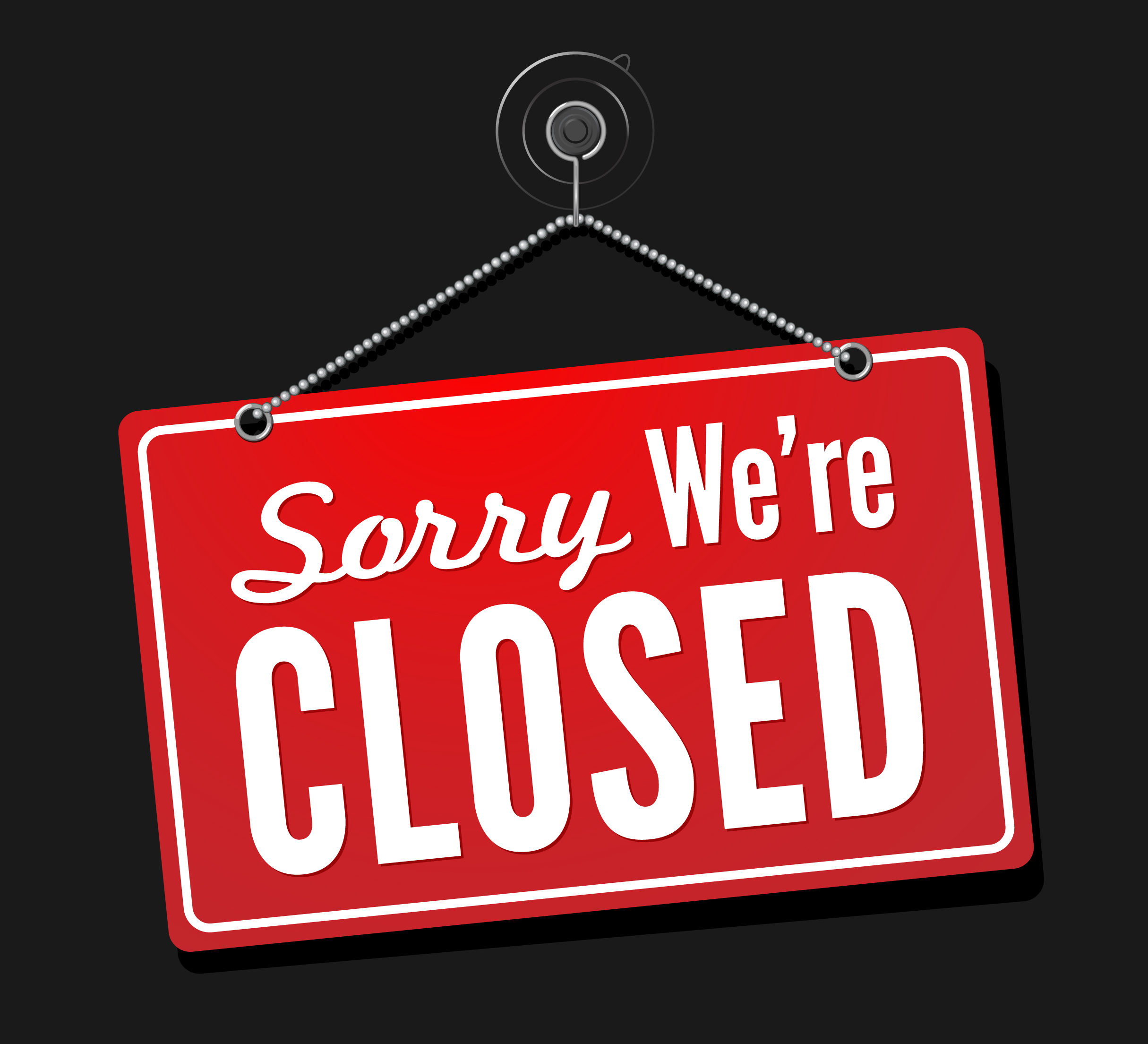 Hanging Closed Sign – Wolberg Lighting and Design