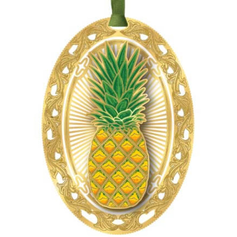 Hospitality Pineapple Christmas Ornament Handcrafted in the USA 62889
