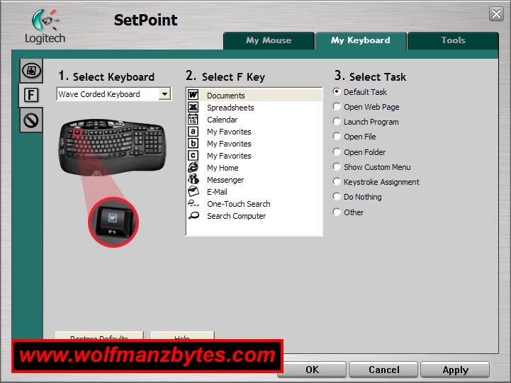 Logitech Wave Keyboard.