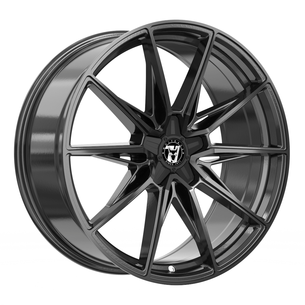 9.5x20 Wolfrace 71 Urban Racer Black Edition Gloss Raven Black Alloy