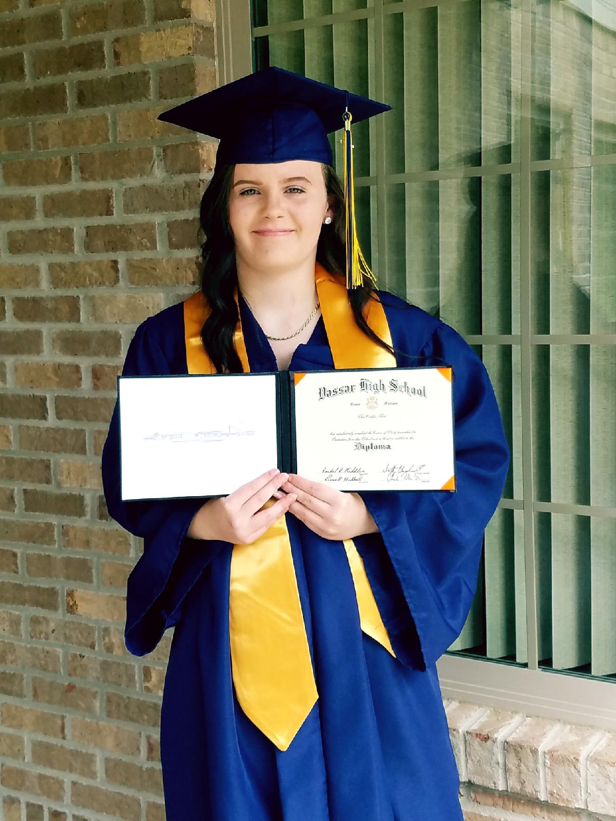 Our newest Vassar graduate, Paris C! Wolverine Human Services