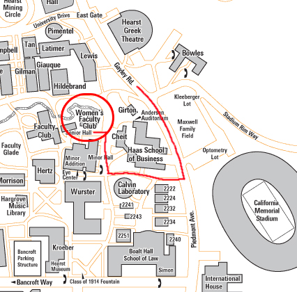 Map Of Uc Berkeley Campus Maps / Directions – The Women's Faculty Club