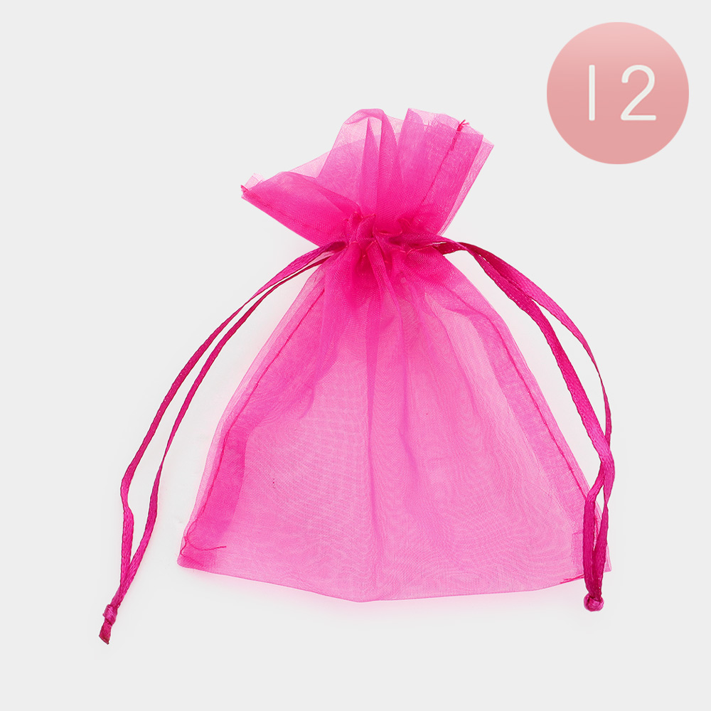 12PCS 4 X 5 Ribboned Organza Gift Bags