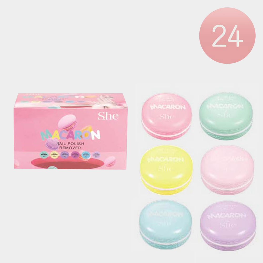 24PCS Macaron Nail Polish Removers