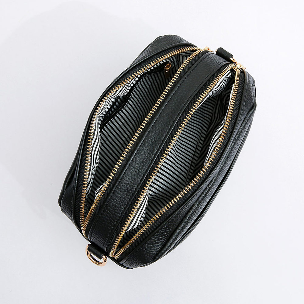 Pebbled Faux Leather Crossbody Bag