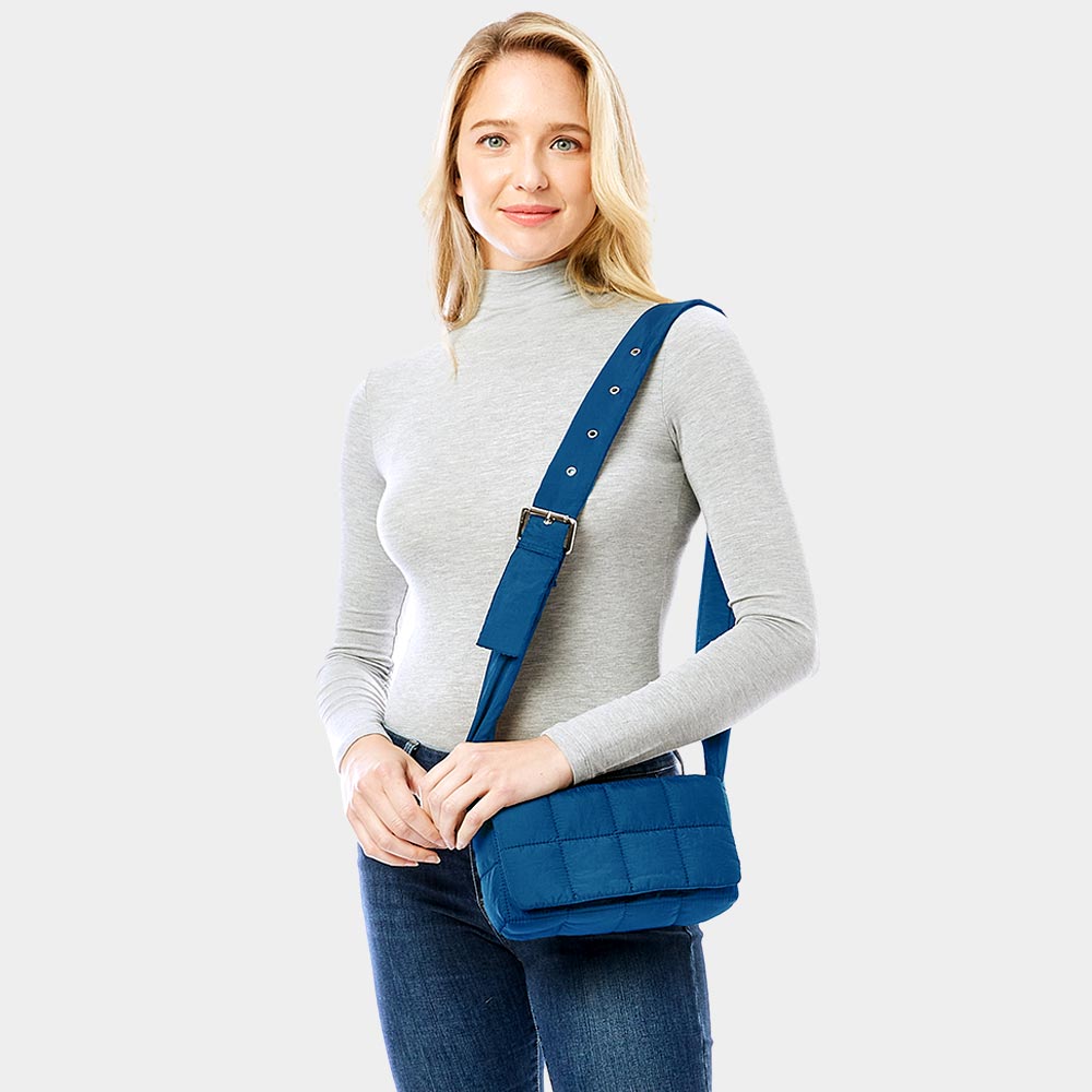 Quilted Puffer Crossbody Bag