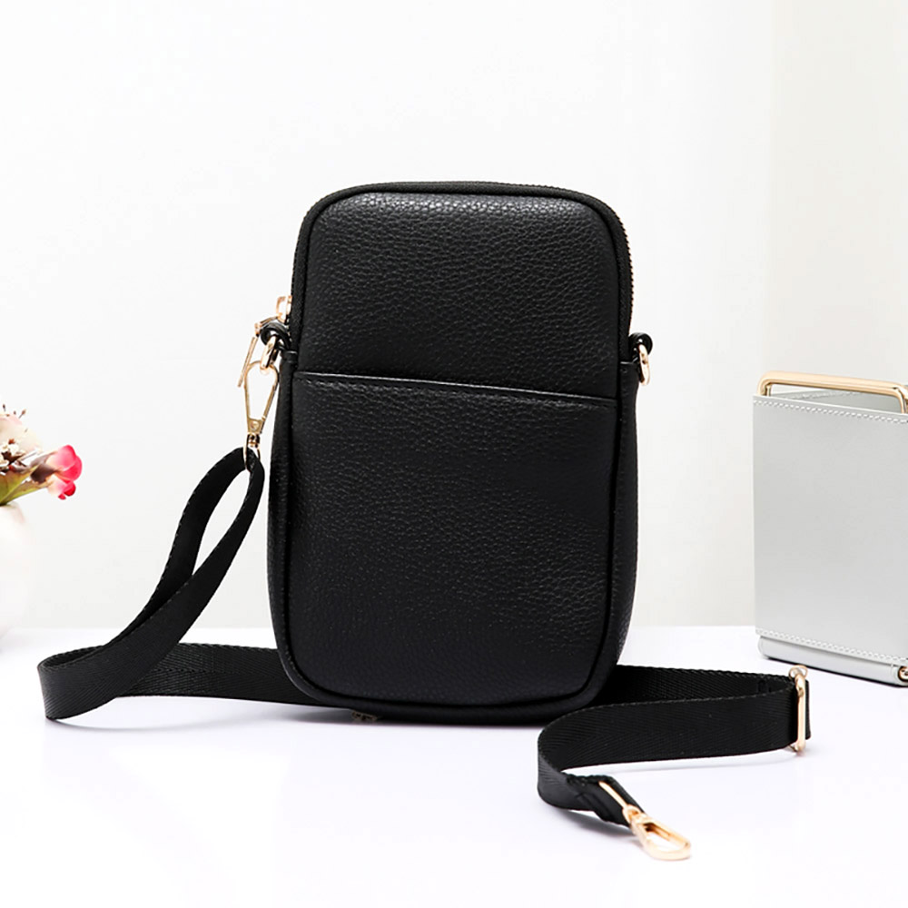 Faux Leather Rectangle Crossbody Bag