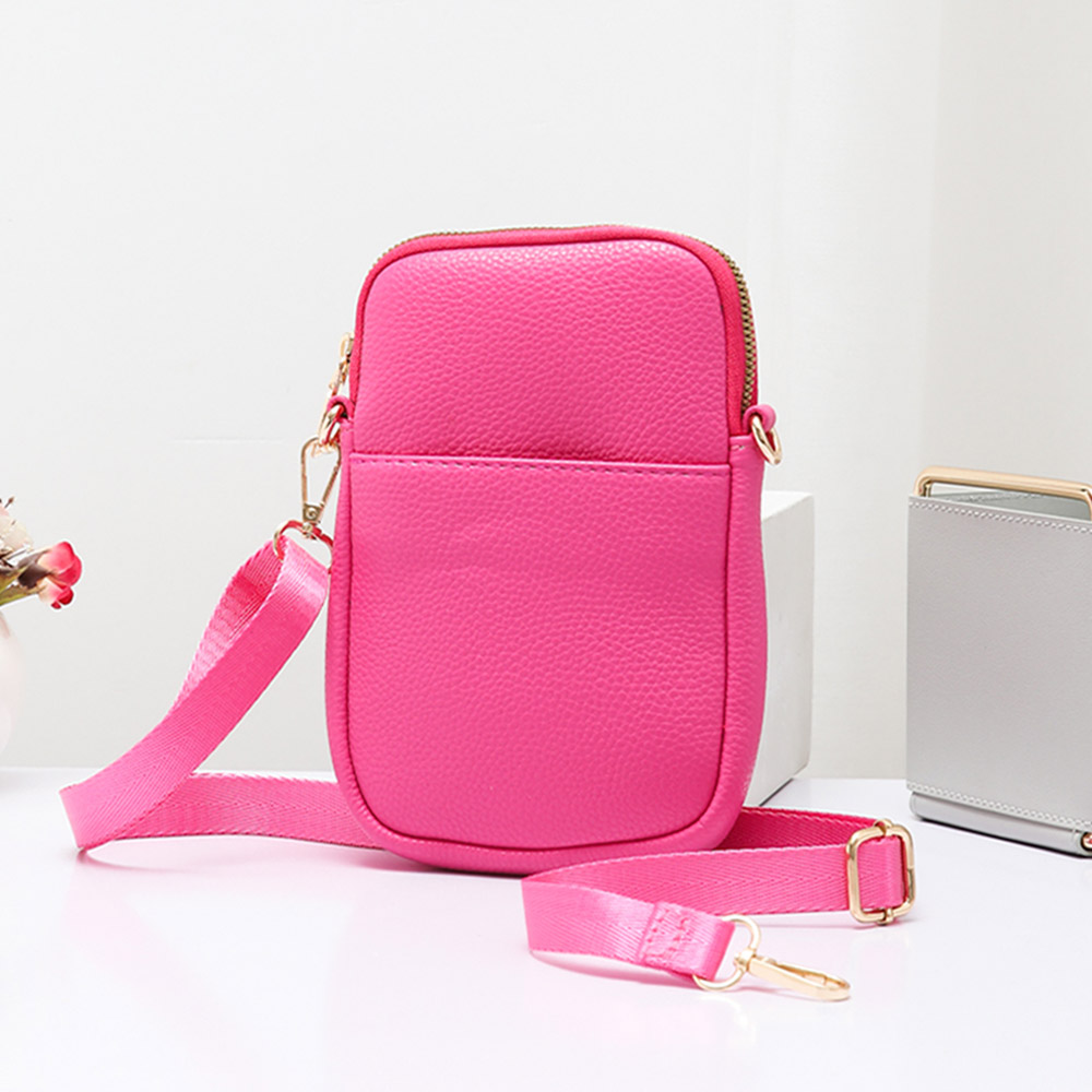 Faux Leather Rectangle Crossbody Bag