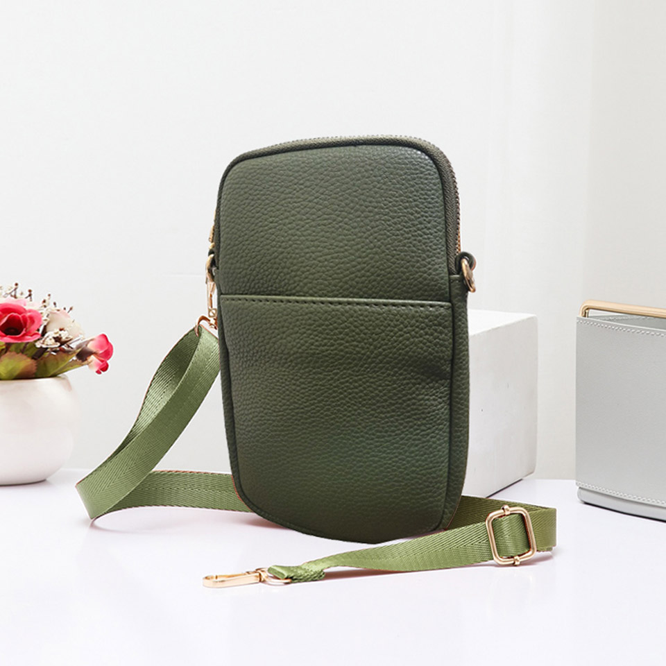 Faux Leather Rectangle Crossbody Bag