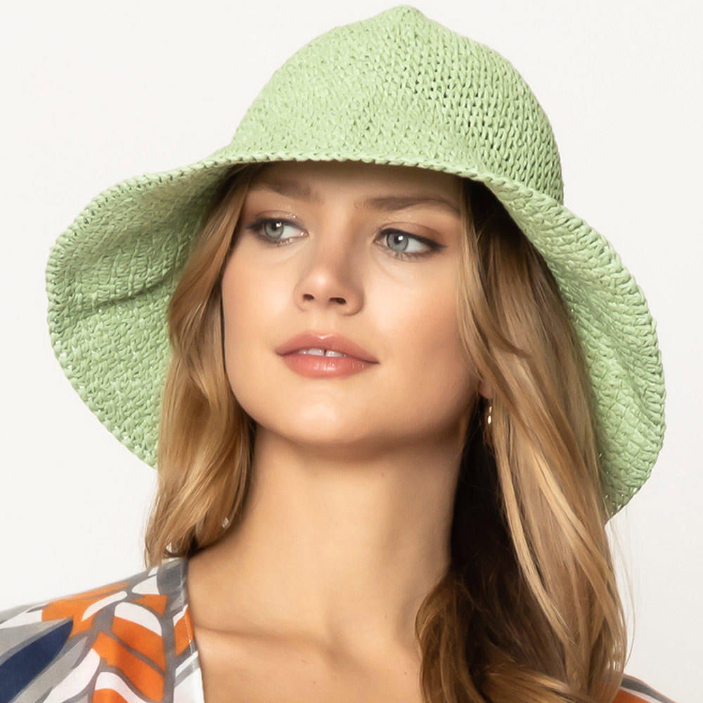 Solid Straw Bucket Sun Hat