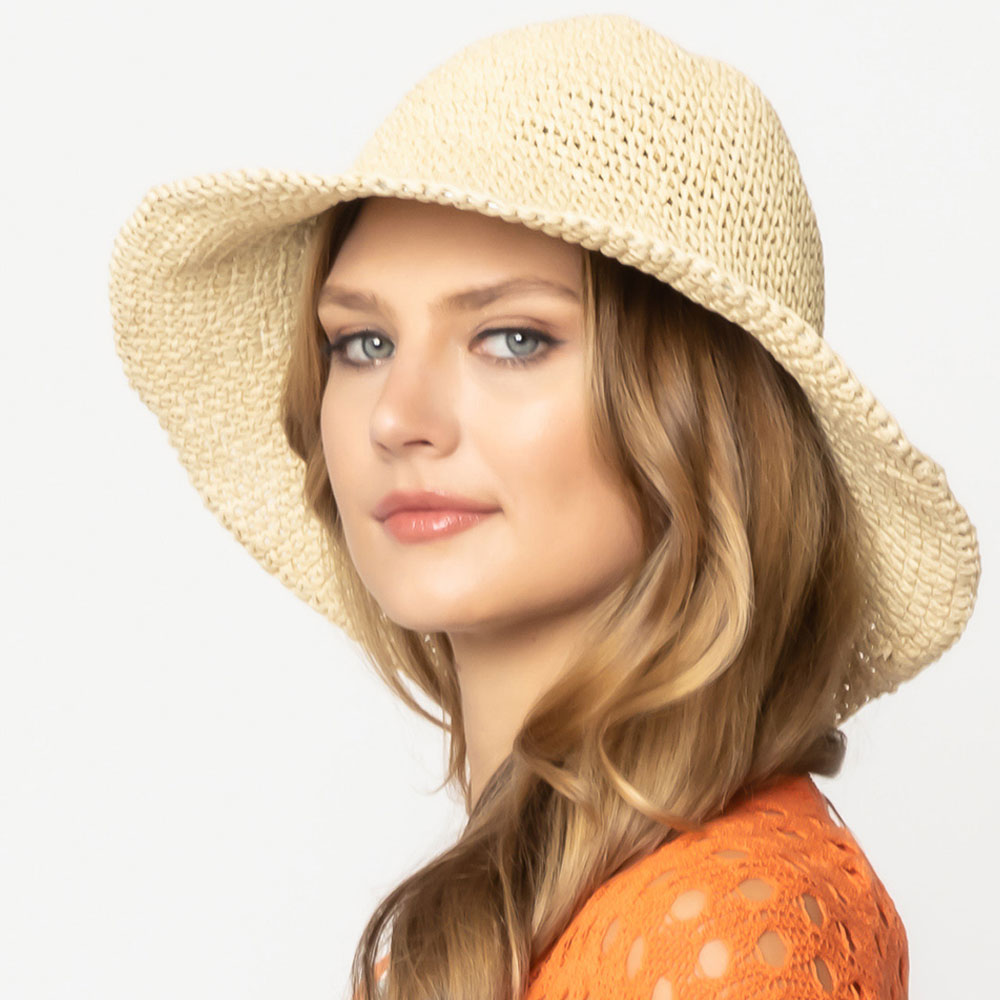 Solid Straw Bucket Sun Hat