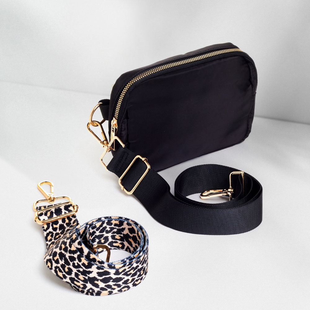 Interchangeable Strap Solid Sling Bag / Fanny Pack / Belt Bag